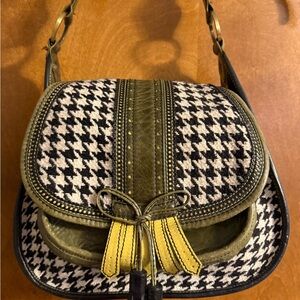Anthropologie Black and White Houndstooth Satchel by Ipa-Nima